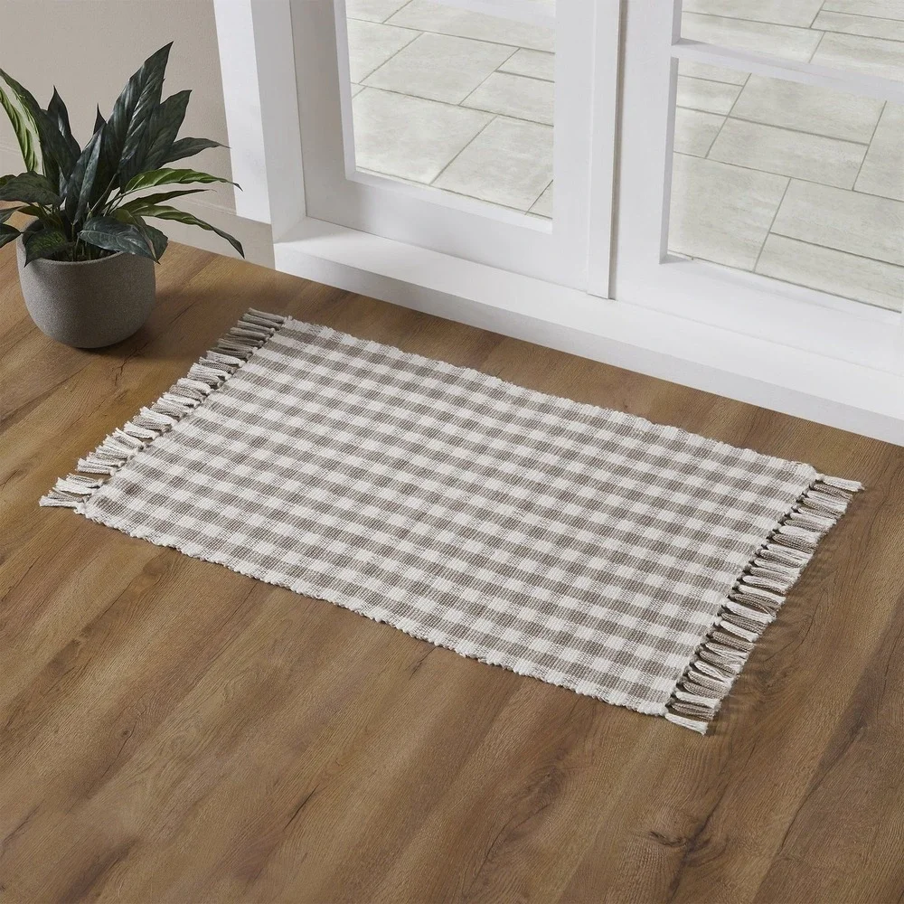 My Texas House taupe gingham